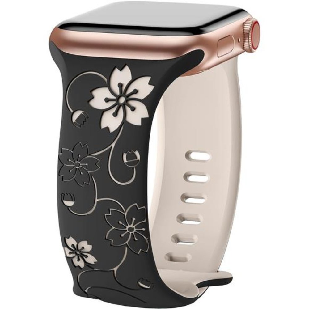 NEW Black Engraved Apple Watch Band
